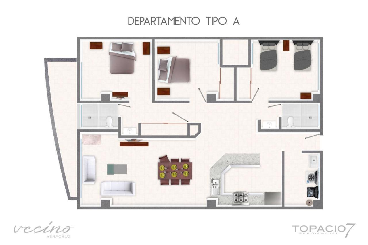Topacio7 Residencial Boca del Río Extérieur photo